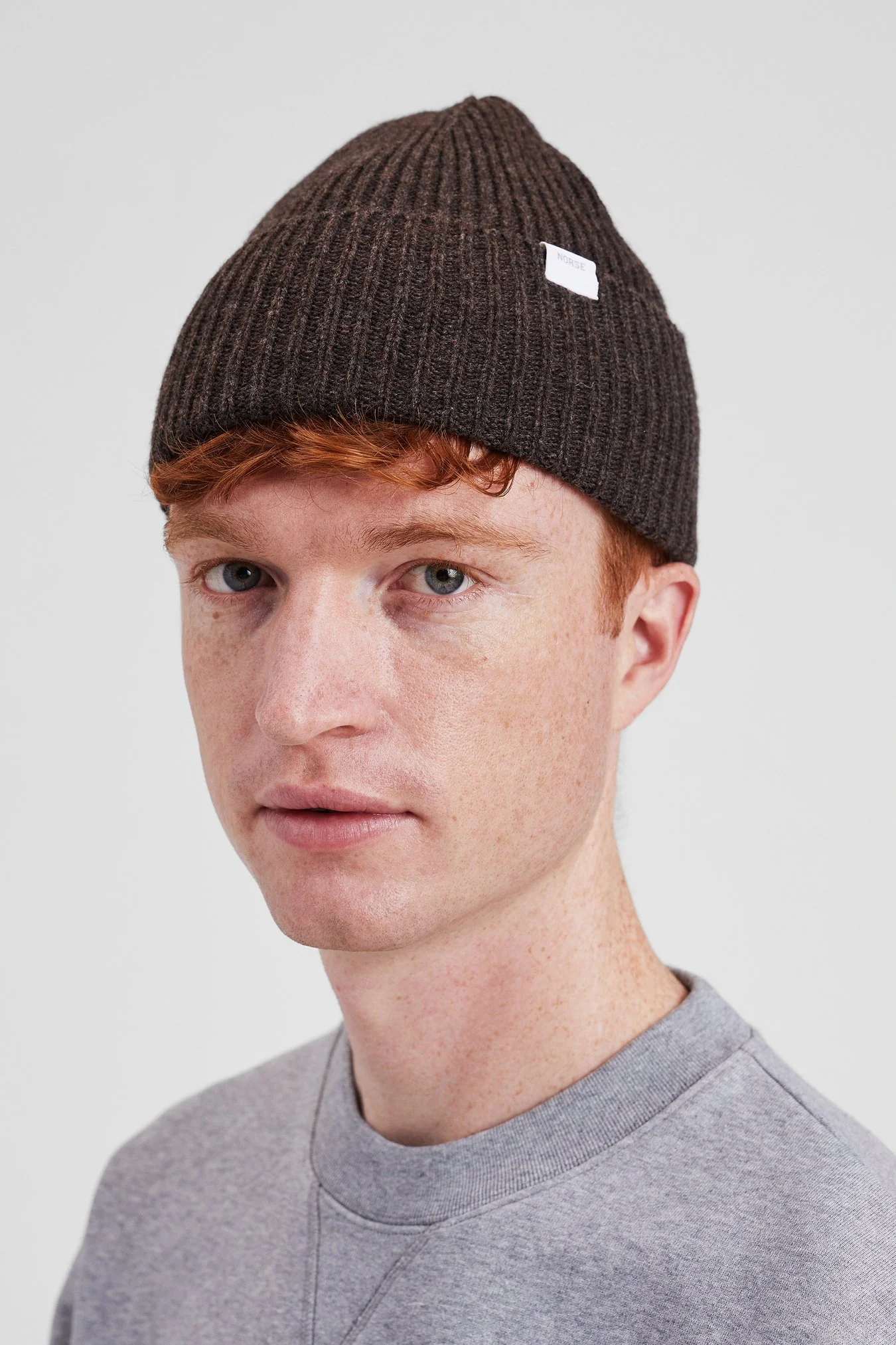 Norse Standard Merino Lambswool Beanie - Heathland Brown - Image 4