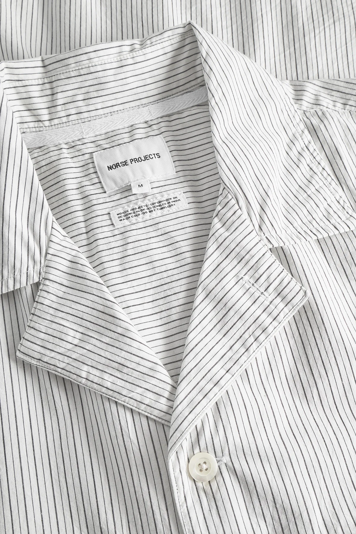 Mads Poplin Stripe SS - Ecru - Image 4