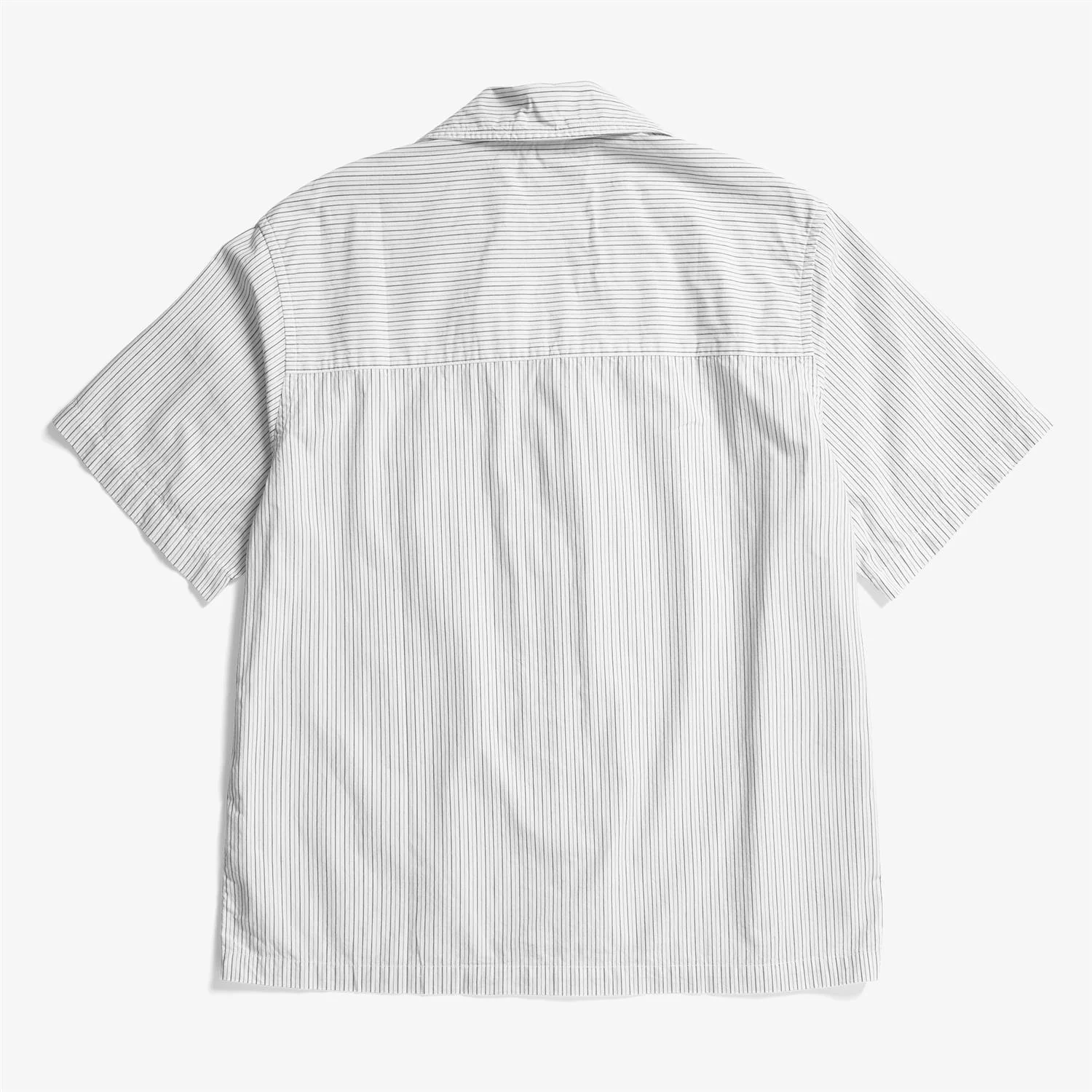 Mads Poplin Stripe SS - Ecru - Image 5