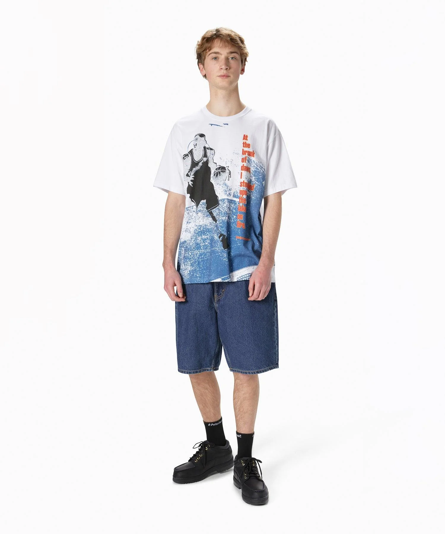Washed Denim Short - Blue - Image 5