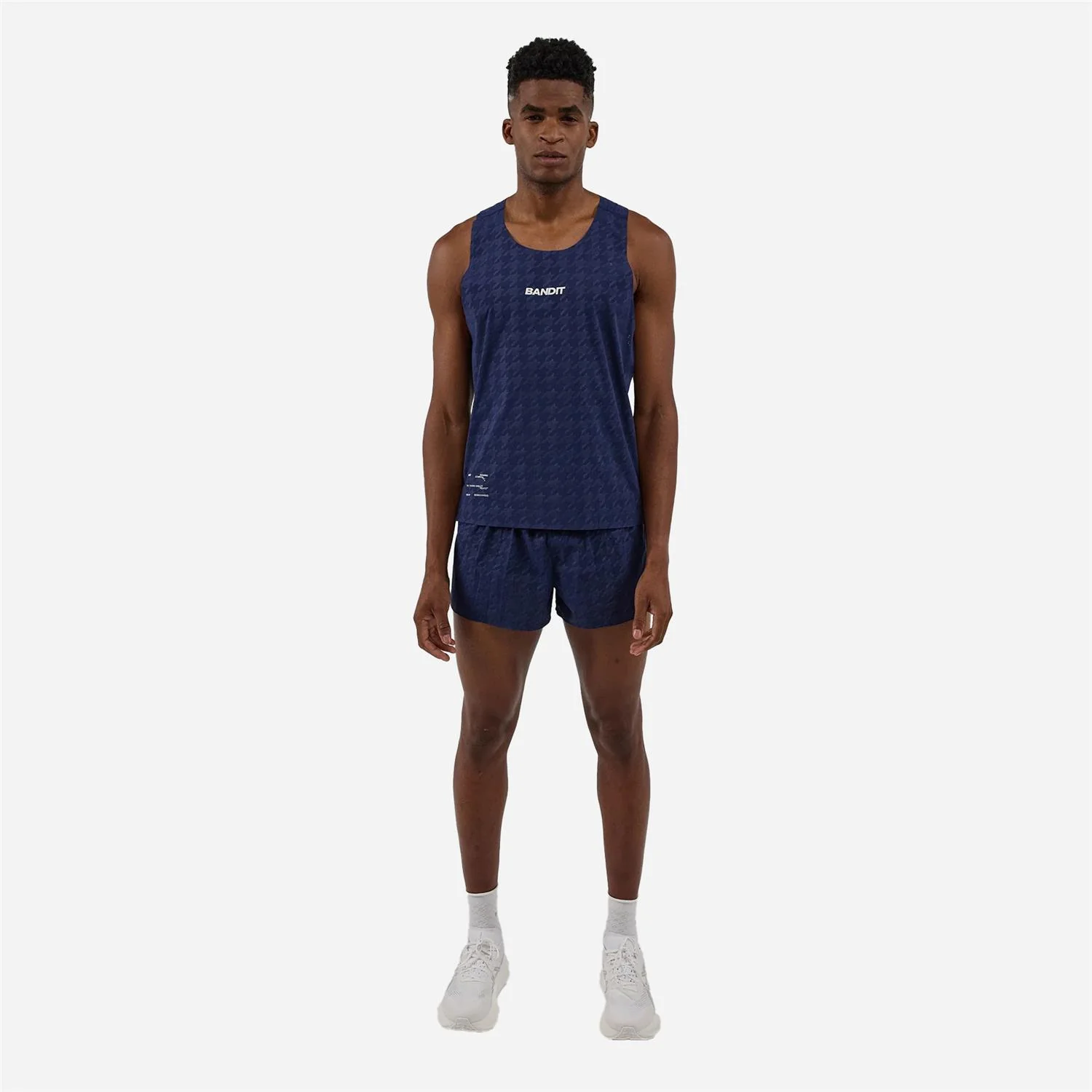Vento™ 3" Split Short - Houndstooth NY Navy