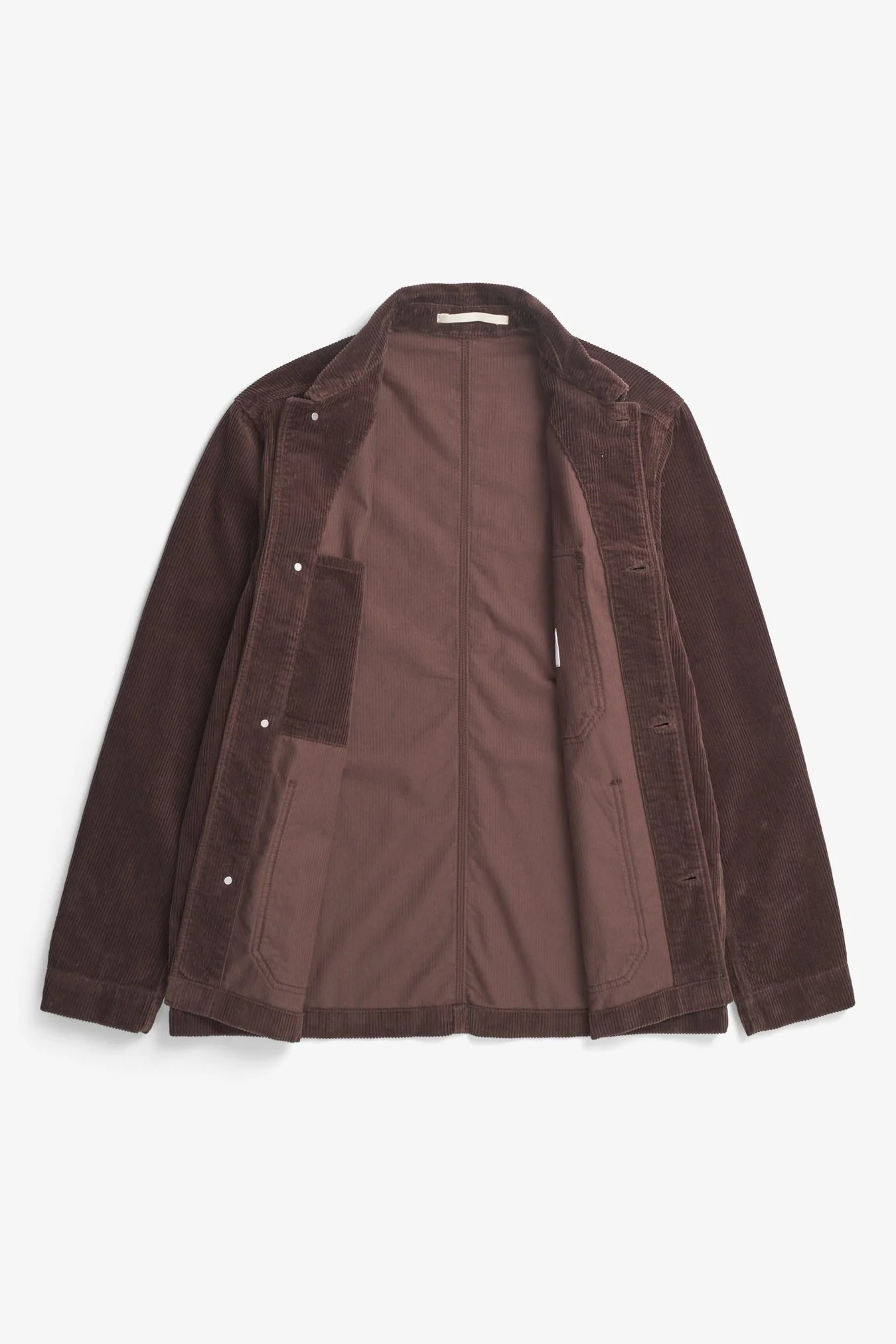 Folke Wide Corduroy Chore Jacket - Espresso - Image 2