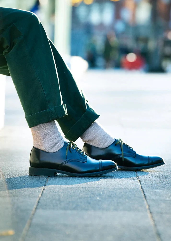 Double Face Crew Socks - Medium Grey - Image 3
