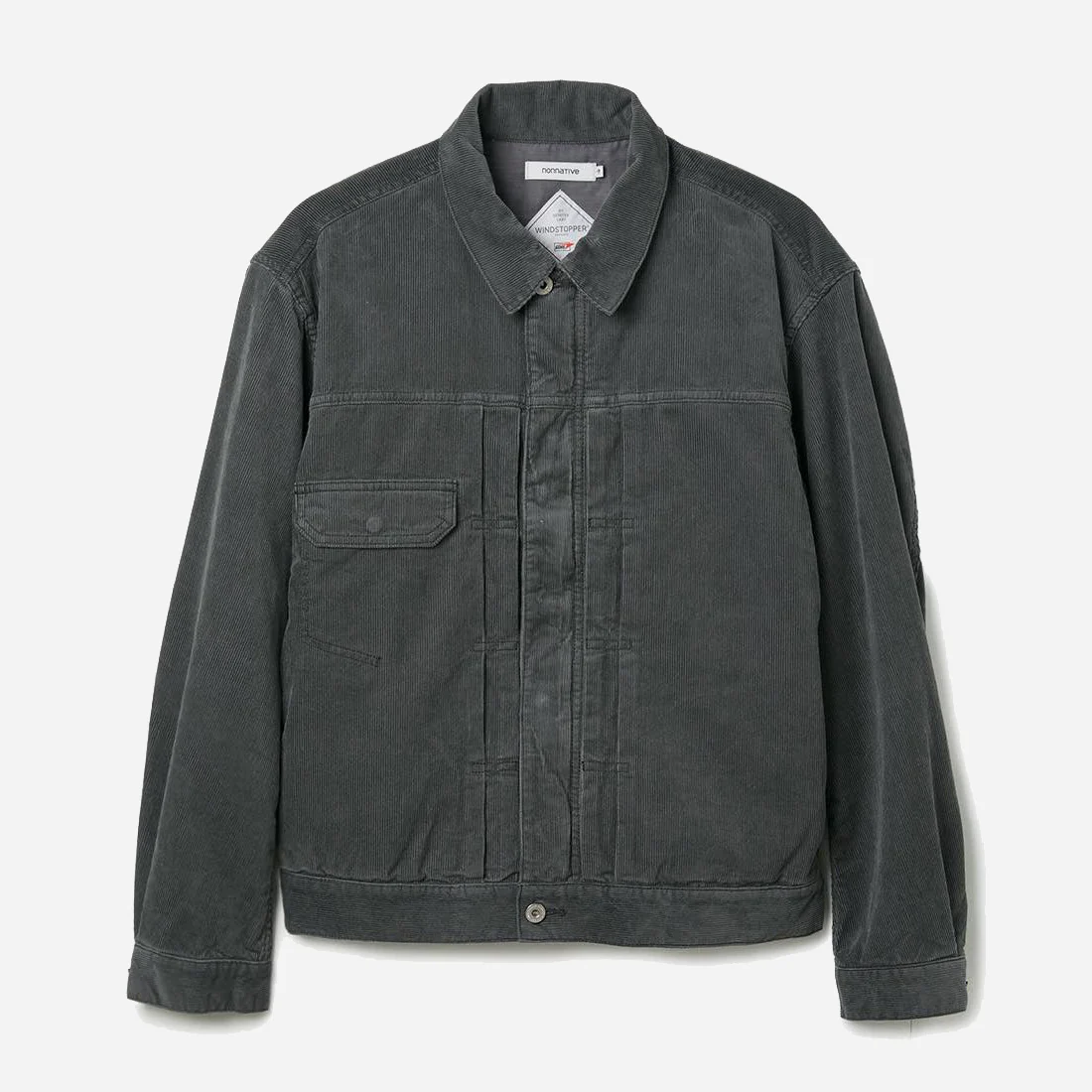 Trucker Blouson Cotton Cord Sulfur Dye WINDSTOPPER® - Gray