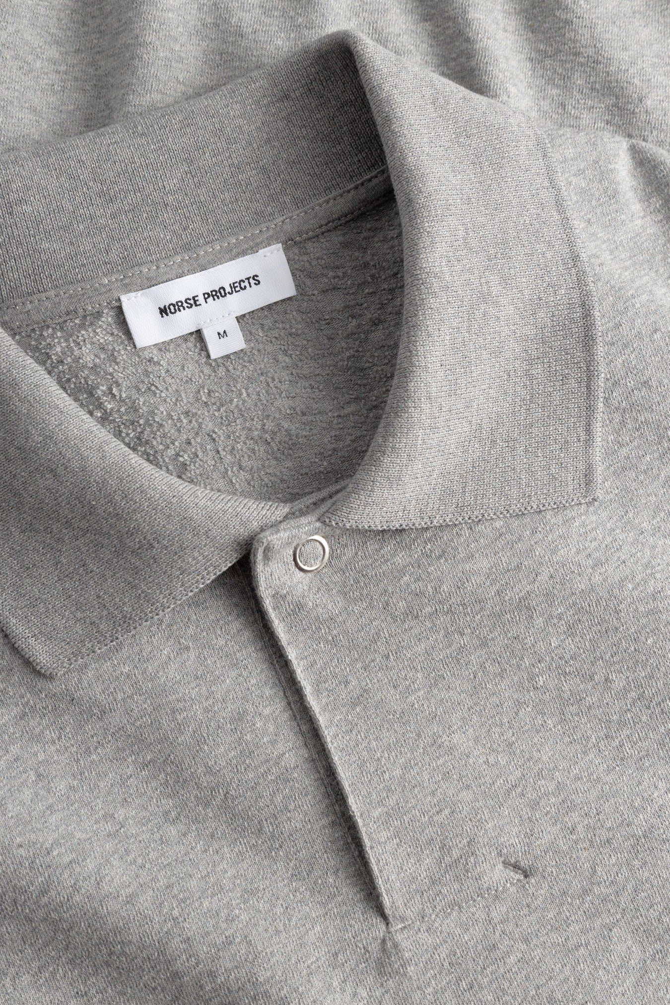 Sylane Relaxed Light Pile Jersey Polo - Grey Melange - Image 8