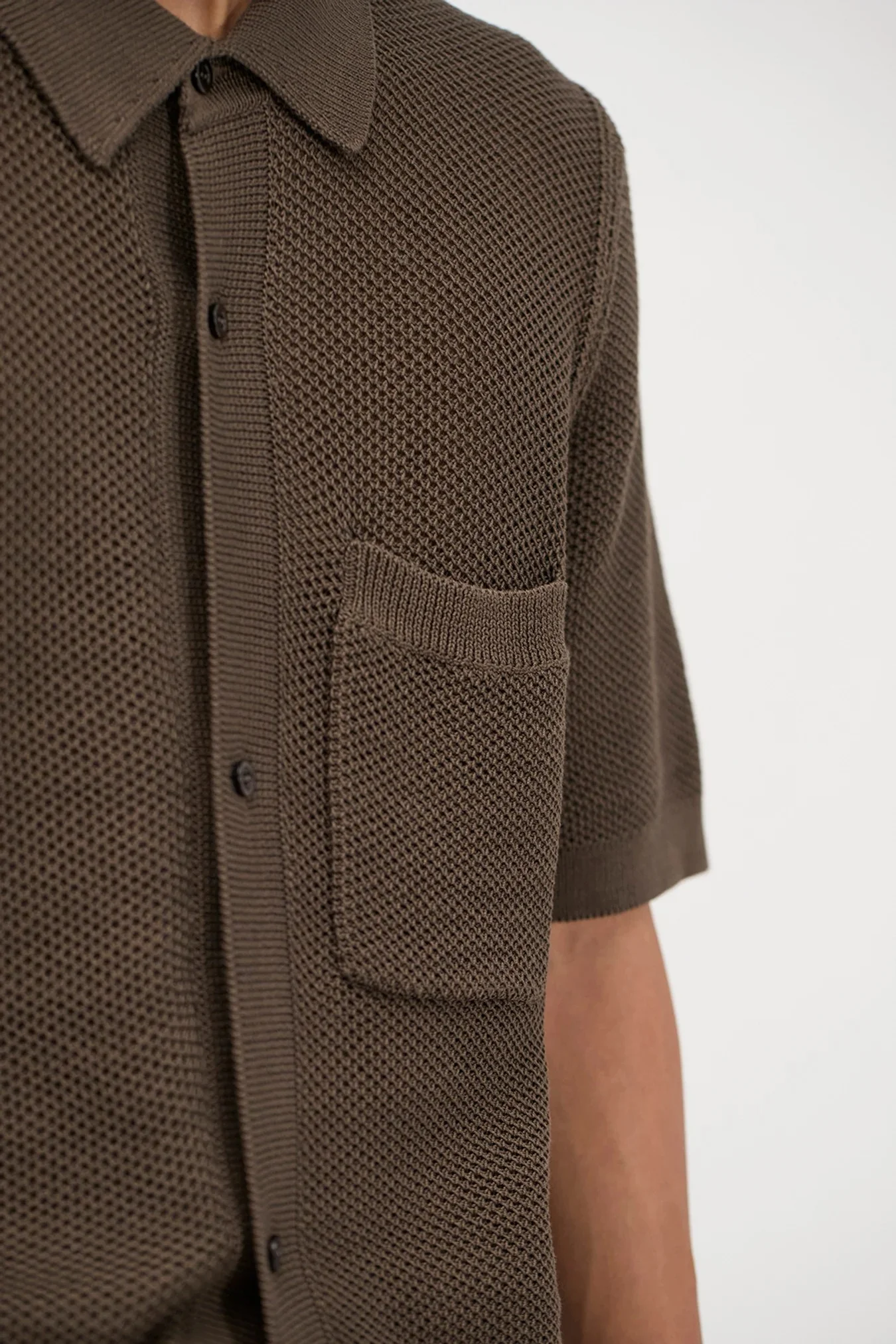 Fredensborg Mercerised Cotton Knitted Shirt - Turkisk Coffee - Image 8