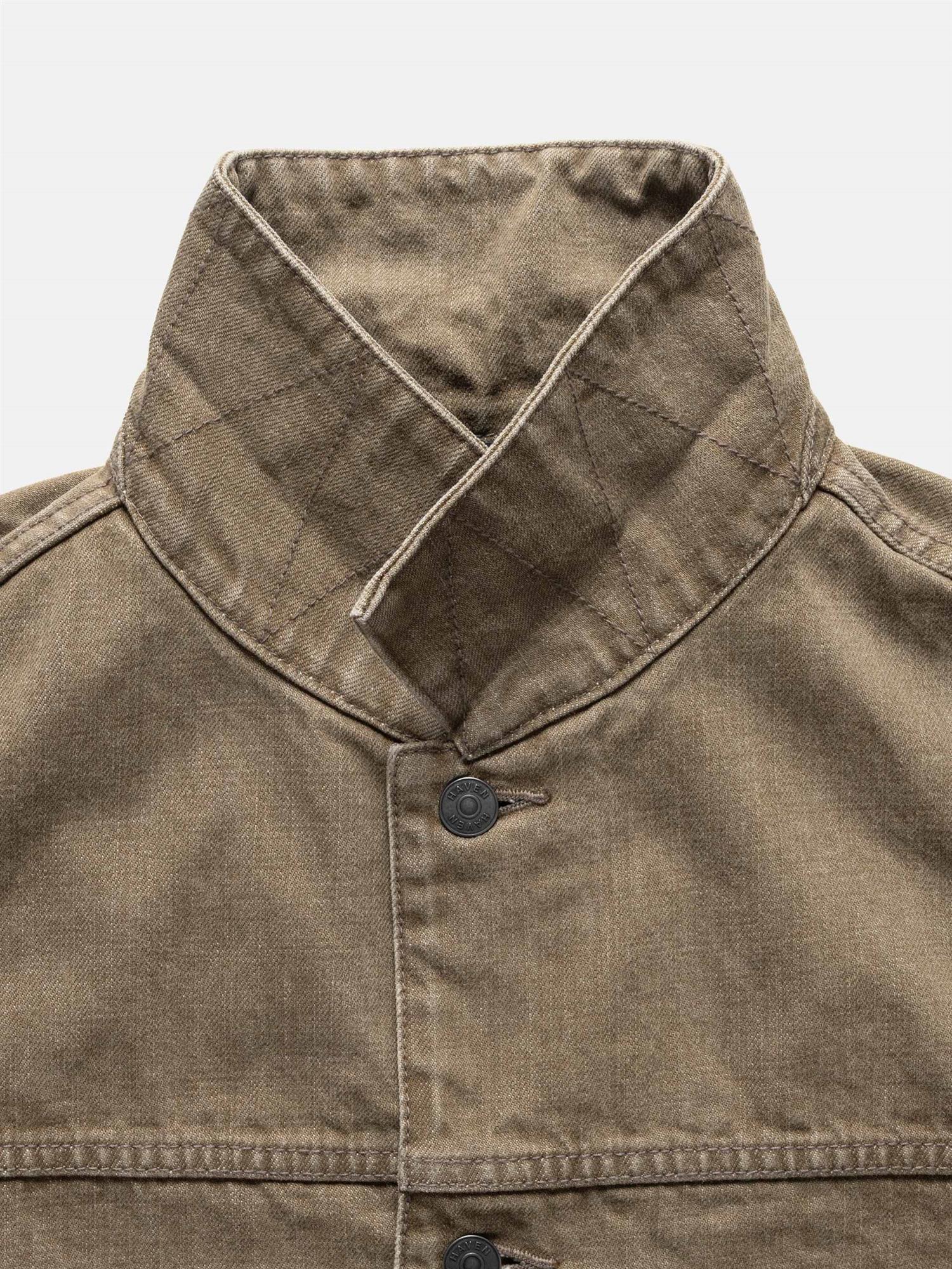 Rig Jacket Bio Wash Cotton Denim - Taupe - Image 4