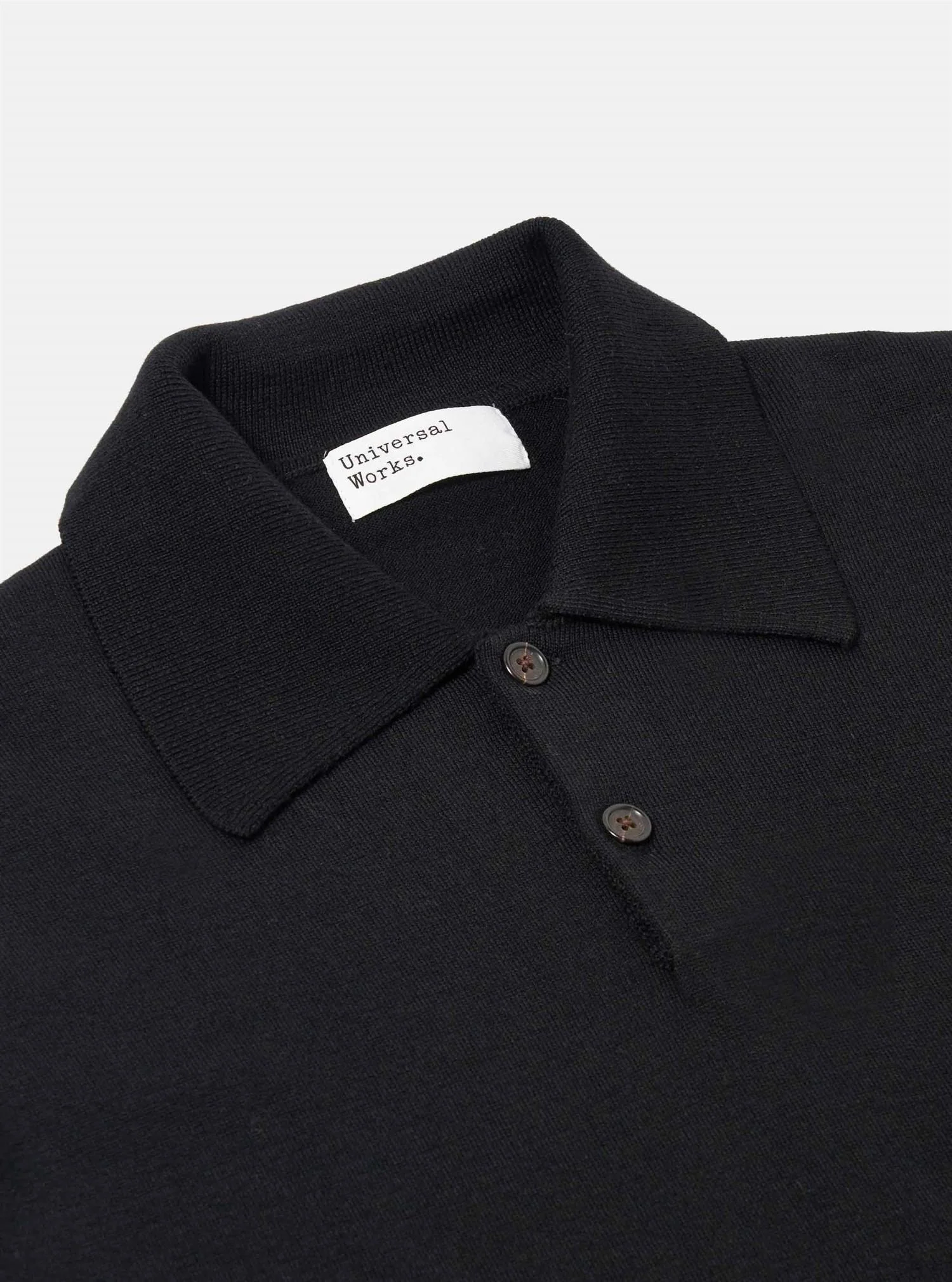 Woolcot Bio S/S Pullover Knit Shirt II - Black - Image 2
