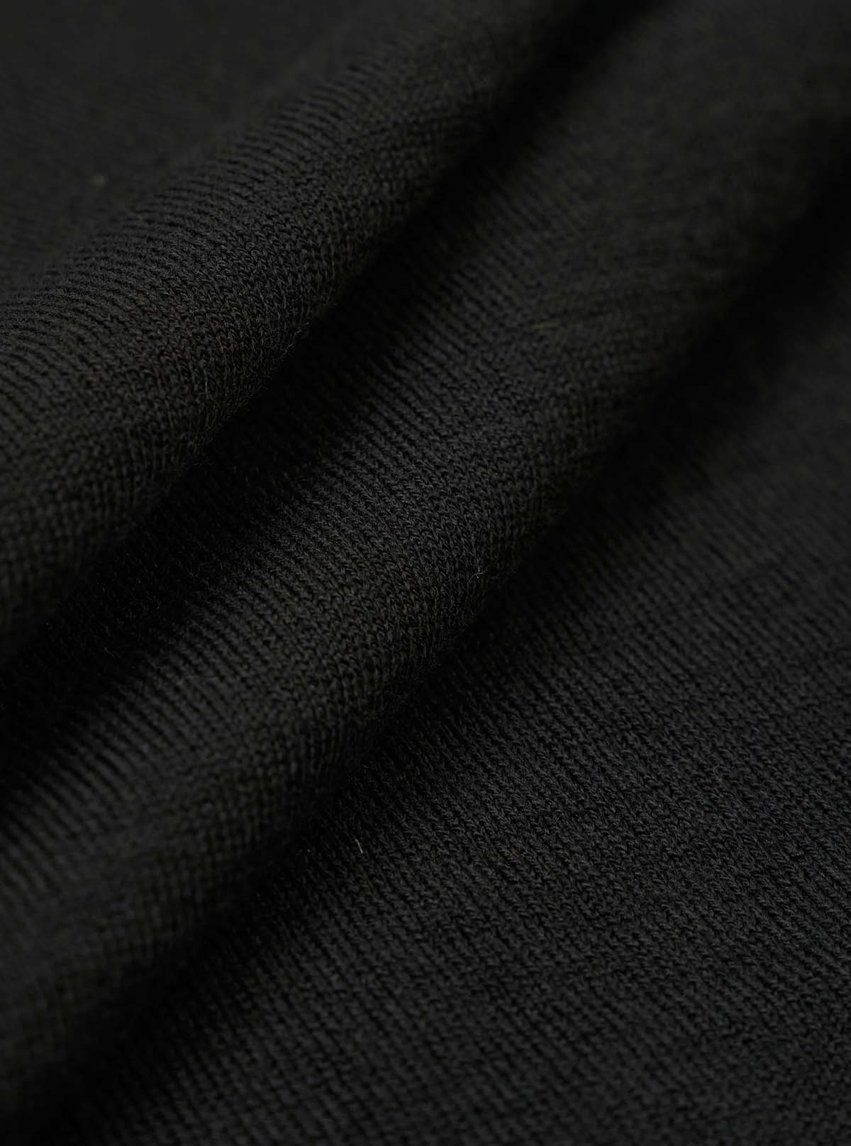 Woolcot Bio S/S Pullover Knit Shirt II - Black - Image 5
