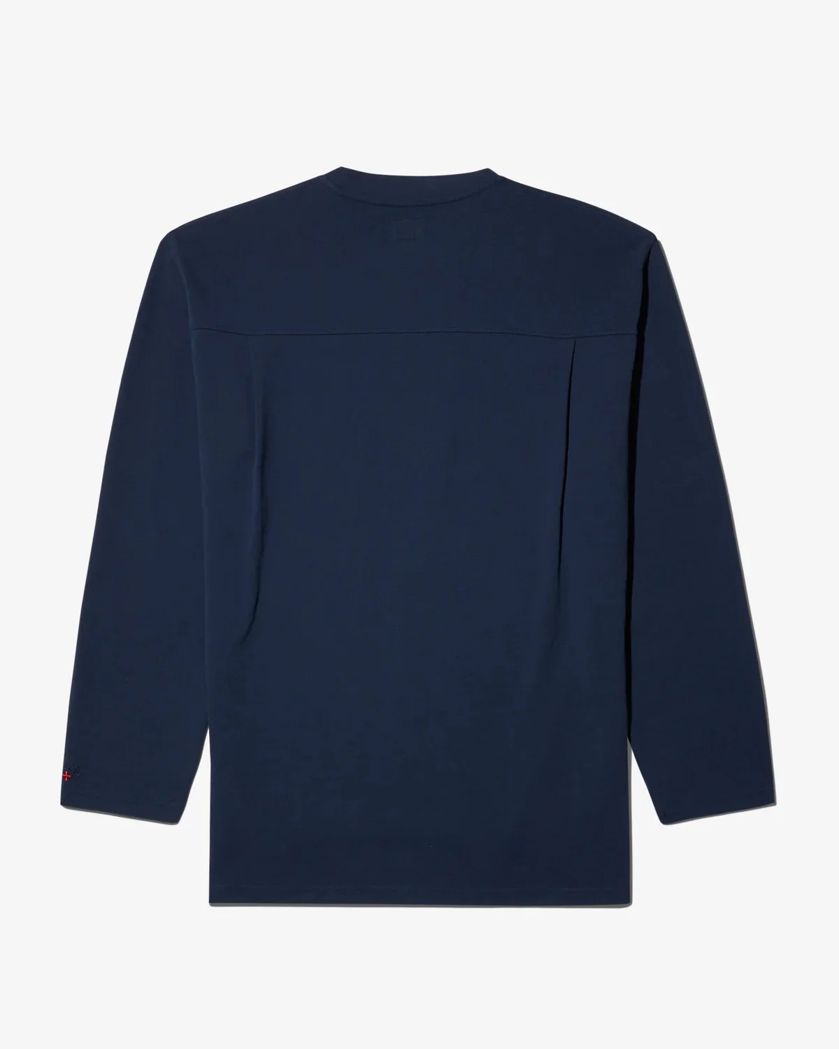 Long Sleeve Pique Top - Navy - Image 4