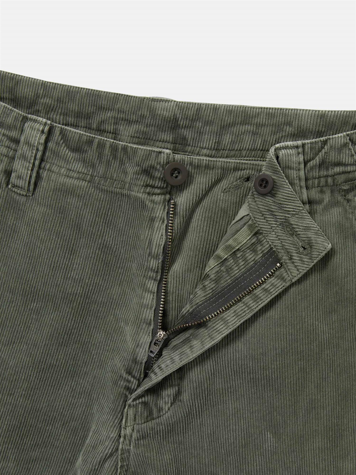 Overdyed Corduroy Cargo Short - Dark Olive - Image 3
